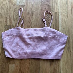 Forever 21 Satin Pink Women's Crop Top